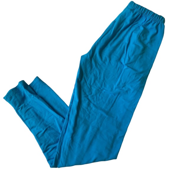 Pants - Bright blue stretchy cotton blend long leggings